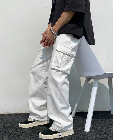 Cecilio | Pantalones cargo clásicos de algodón para hombre