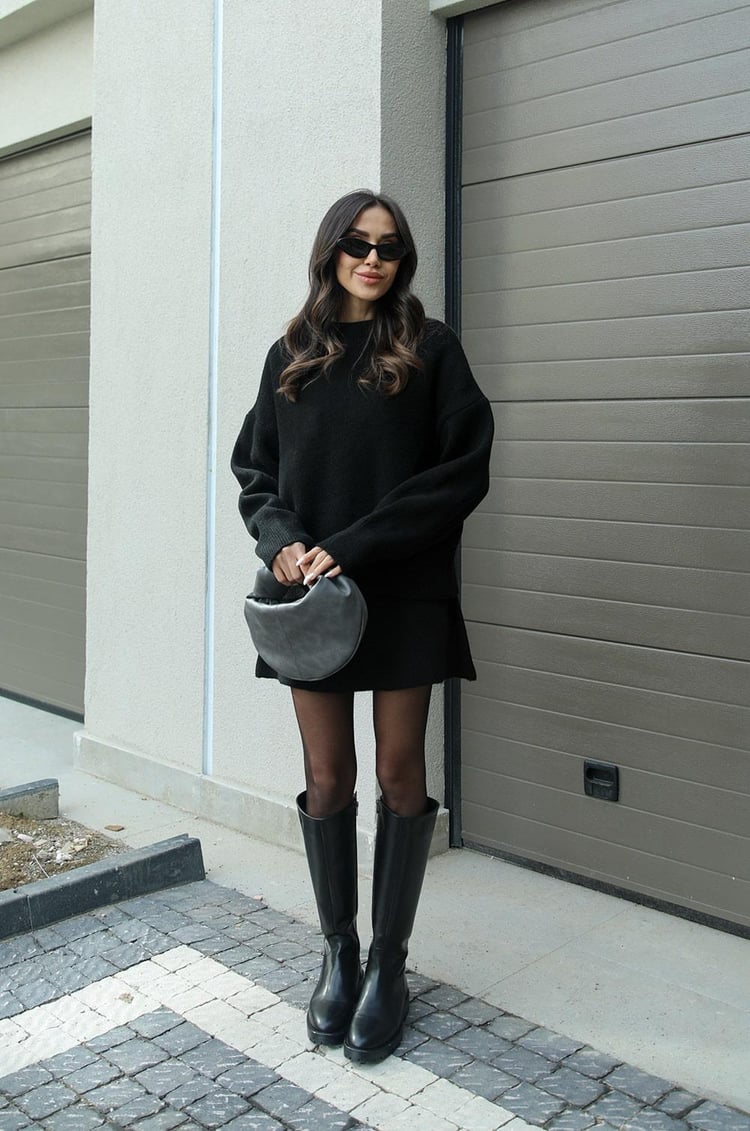 Isabella – Conjunto de Punto con Jersey y Falda para Mujer
