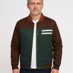 Marcos - Chaqueta de hombre estilo universitario con botones a presión