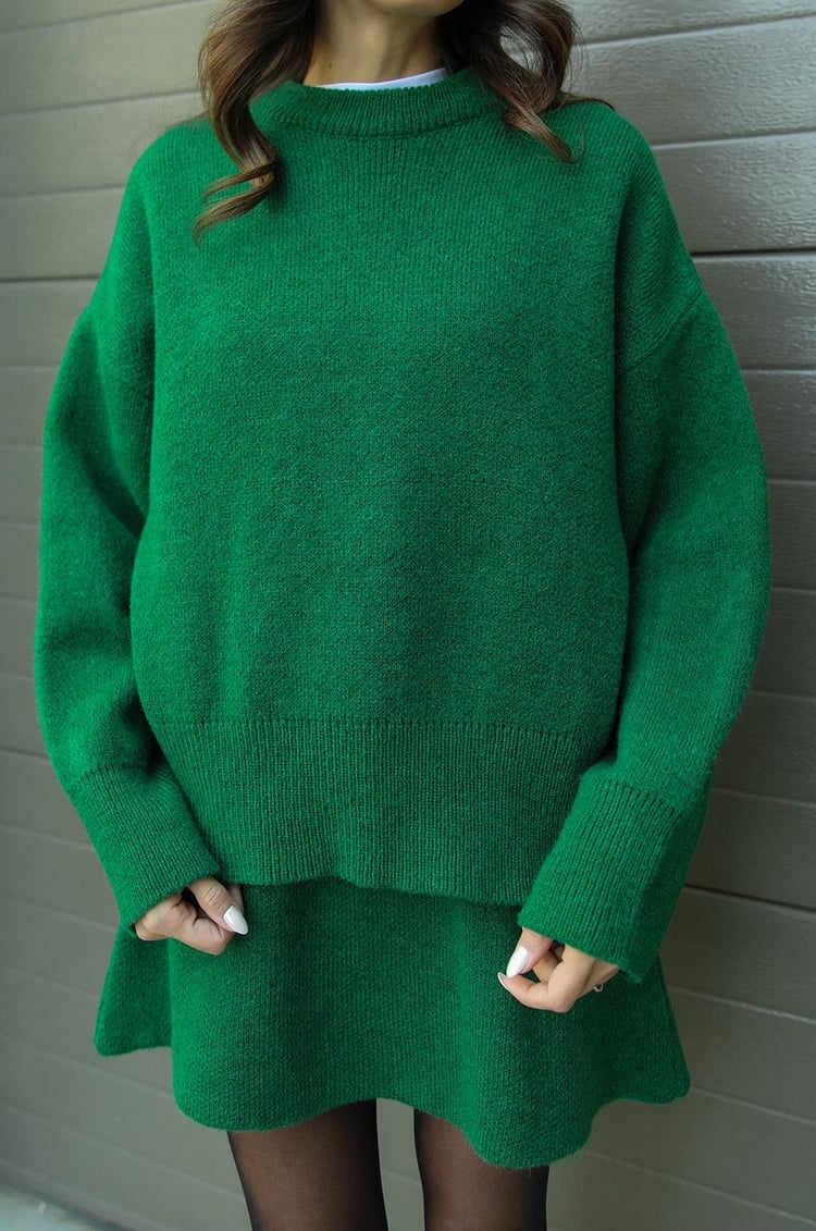 Isabella – Conjunto de Punto con Jersey y Falda para Mujer